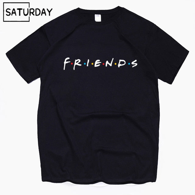 Men's Tv Friends Harajuku Funny Cotton T Shirts Unisex Summer Workout Tshirts Women Hip Hop Tops Boyfriend Gift