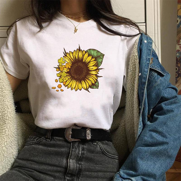 Harajuku Fashion Graphic Tees Women Colored Cactus T-shirt Slim Fit Cute Girl's Tshirts Tees & Tops Summer Gift for Girlfriends - Viva Shirt