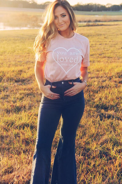 you are loved Christian T-Shirt Gift Women Blessed Jesus Tee Casual Funny Religion Clothing Catholic Vintage quote t shirts top - Viva Shirt