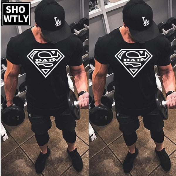 Showtly Super Dad T Shirt Party Tees Gift For Daddy Casual Cotton Super Soft Short Sleeve - Viva Shirt