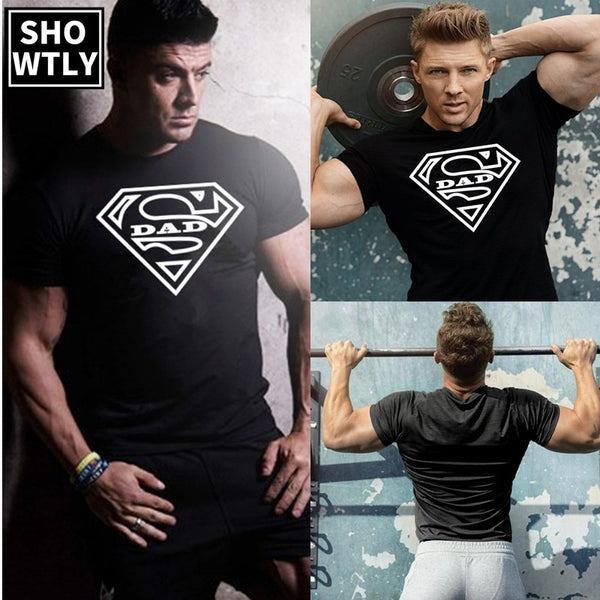 Showtly Super Dad T Shirt Party Tees Gift For Daddy Casual Cotton Super Soft Short Sleeve - Viva Shirt