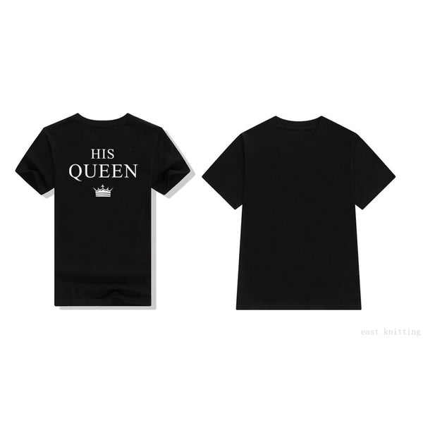 King Queen Couple Shirts Women Men Short Sleeve Casual Couple Lover T-shirt Anniversary gift - Viva Shirt