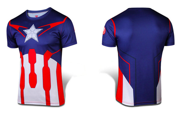 Christmas Gift Mens Fashion Slim T-shirt Shazam Cosplay 3D Printed Tee Male Casual Captain Tops - Viva Shirt