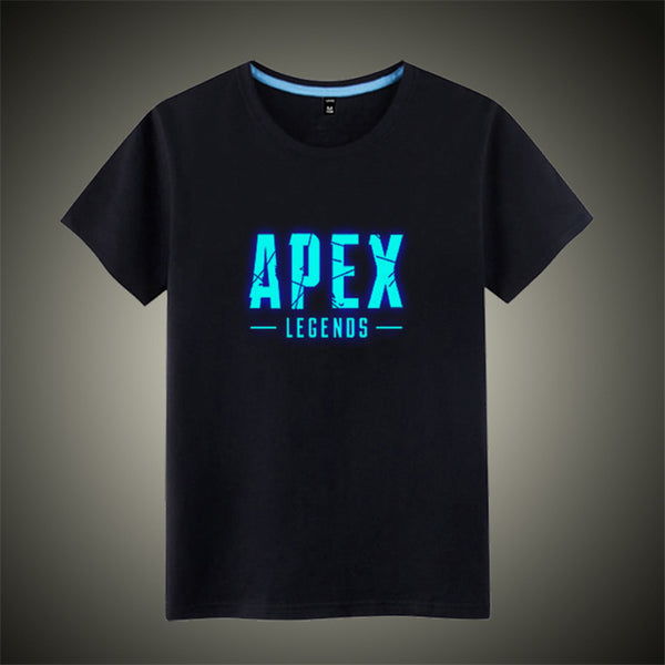 Mask as Gift Luminous APEX legends T shirt O neck men women hip hop Rapper DJ dancer cotton tops tees shirt - Viva Shirt