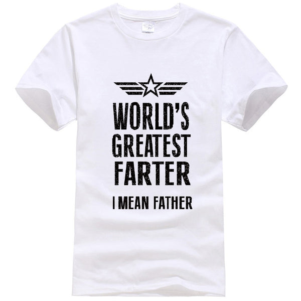 2018 New Summer Mens T Shirts Worlds Greatest Farter Funny Fathers Day Tshirt New Dad Gift Tee Humor Tee Shirt Summer Tops - Viva Shirt