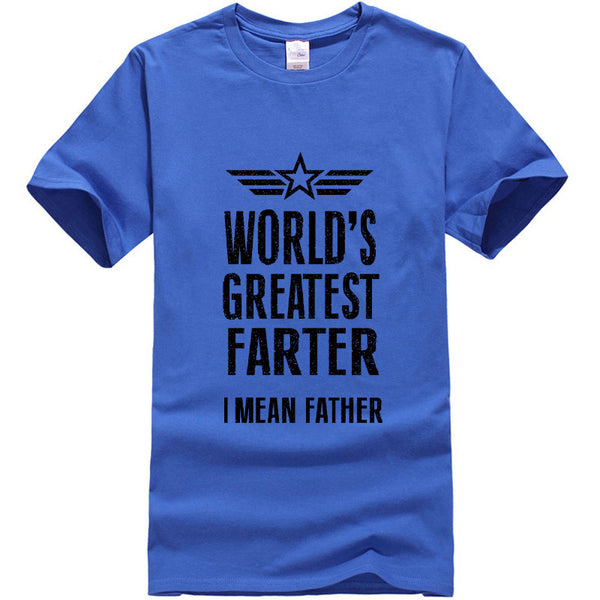 2018 New Summer Mens T Shirts Worlds Greatest Farter Funny Fathers Day Tshirt New Dad Gift Tee Humor Tee Shirt Summer Tops - Viva Shirt