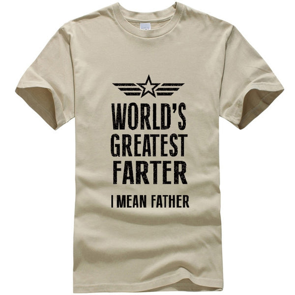 2018 New Summer Mens T Shirts Worlds Greatest Farter Funny Fathers Day Tshirt New Dad Gift Tee Humor Tee Shirt Summer Tops - Viva Shirt