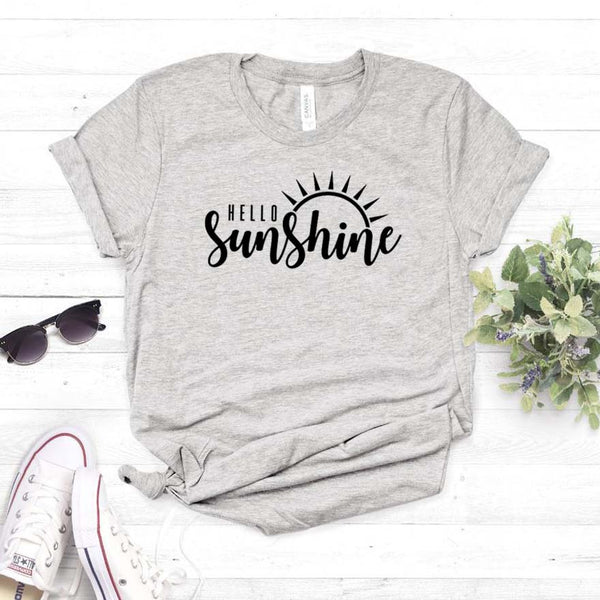 Hello Sunshine Women tshirt Cotton Casual Funny t shirt Gift For Lady Yong Girl Top Tee 6 Color Drop Ship S-796 - Viva Shirt