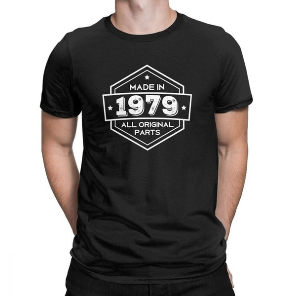 Birthday T Shirts Made In 1979 All Original Part Anniversary Birth T-shirt Gifts Men Casual 100% Cotton Short Sleeves Tee Shirt - Viva Shirt