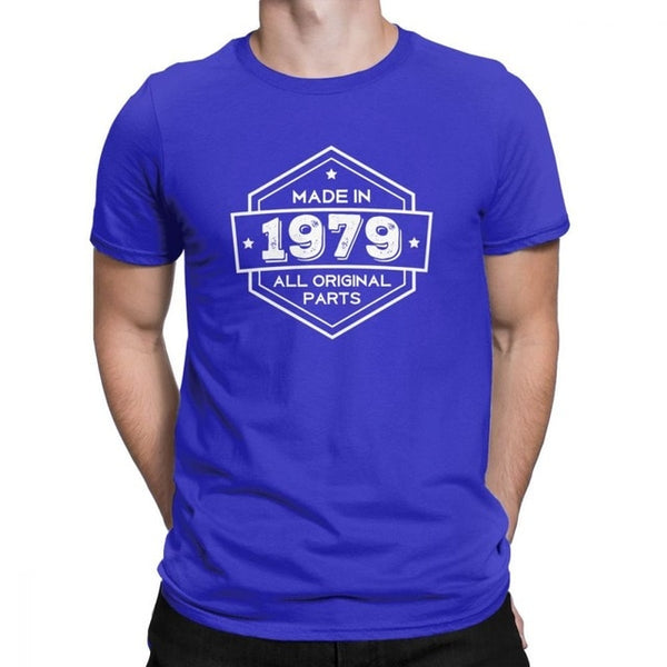 Birthday T Shirts Made In 1979 All Original Part Anniversary Birth T-shirt Gifts Men Casual 100% Cotton Short Sleeves Tee Shirt - Viva Shirt