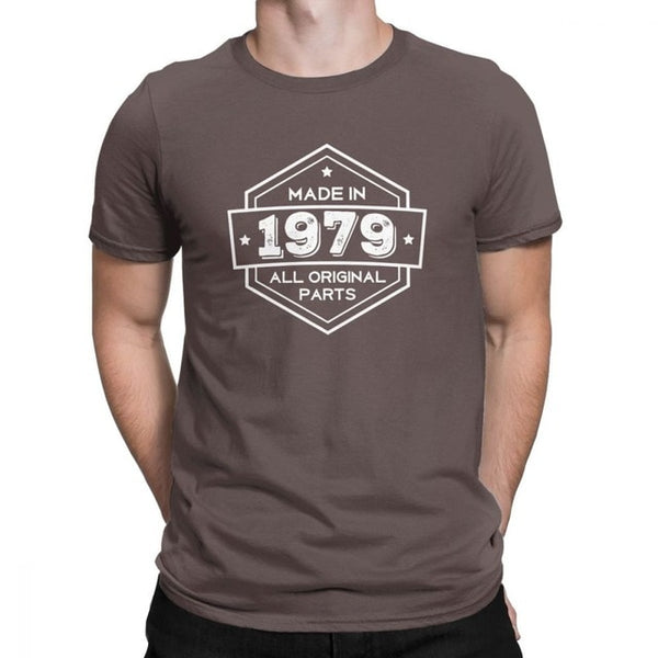 Birthday T Shirts Made In 1979 All Original Part Anniversary Birth T-shirt Gifts Men Casual 100% Cotton Short Sleeves Tee Shirt - Viva Shirt