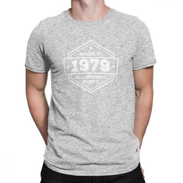 Birthday T Shirts Made In 1979 All Original Part Anniversary Birth T-shirt Gifts Men Casual 100% Cotton Short Sleeves Tee Shirt - Viva Shirt