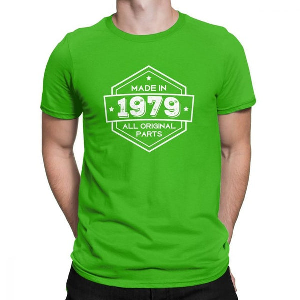 Birthday T Shirts Made In 1979 All Original Part Anniversary Birth T-shirt Gifts Men Casual 100% Cotton Short Sleeves Tee Shirt - Viva Shirt