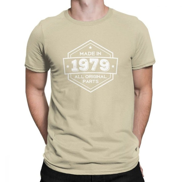 Birthday T Shirts Made In 1979 All Original Part Anniversary Birth T-shirt Gifts Men Casual 100% Cotton Short Sleeves Tee Shirt - Viva Shirt