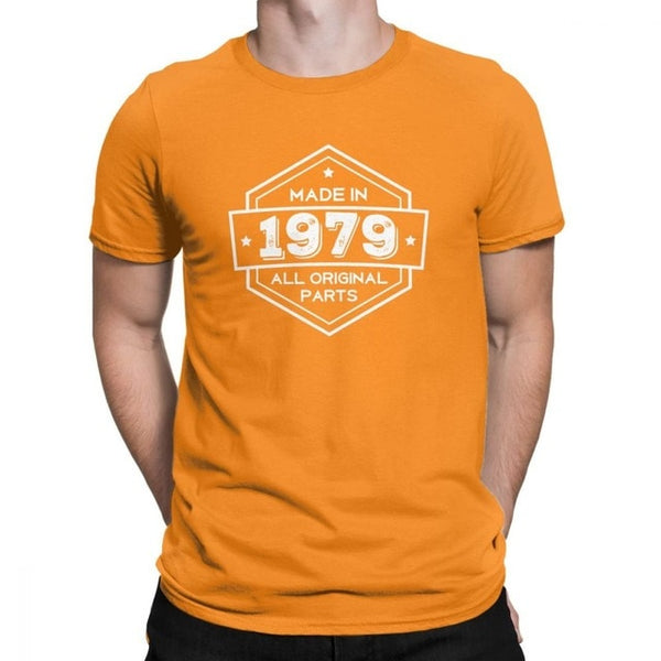 Birthday T Shirts Made In 1979 All Original Part Anniversary Birth T-shirt Gifts Men Casual 100% Cotton Short Sleeves Tee Shirt - Viva Shirt