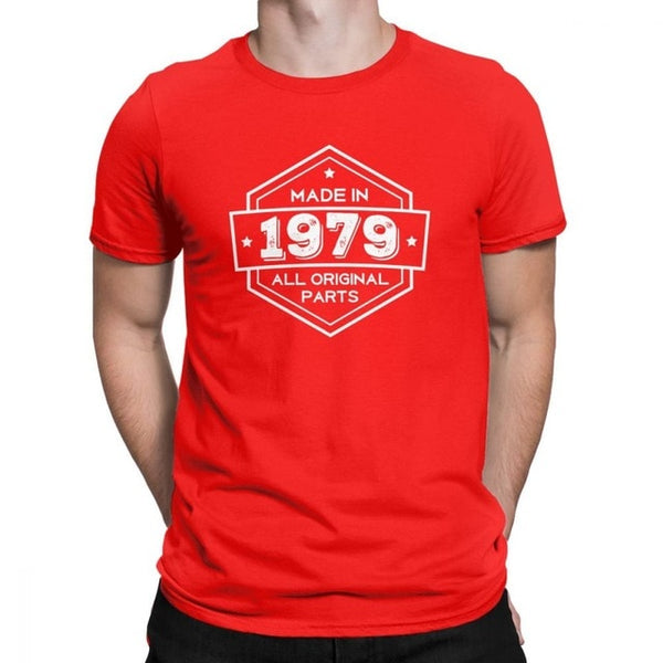 Birthday T Shirts Made In 1979 All Original Part Anniversary Birth T-shirt Gifts Men Casual 100% Cotton Short Sleeves Tee Shirt - Viva Shirt