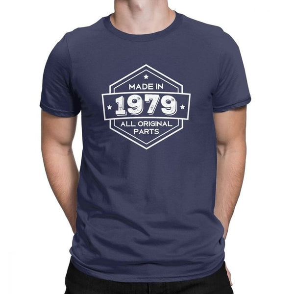 Birthday T Shirts Made In 1979 All Original Part Anniversary Birth T-shirt Gifts Men Casual 100% Cotton Short Sleeves Tee Shirt - Viva Shirt