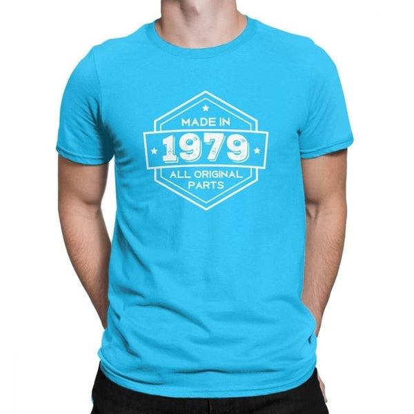Birthday T Shirts Made In 1979 All Original Part Anniversary Birth T-shirt Gifts Men Casual 100% Cotton Short Sleeves Tee Shirt - Viva Shirt
