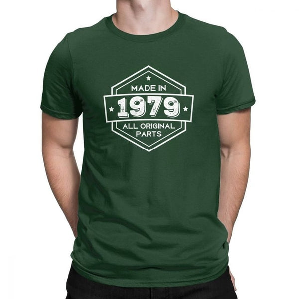 Birthday T Shirts Made In 1979 All Original Part Anniversary Birth T-shirt Gifts Men Casual 100% Cotton Short Sleeves Tee Shirt - Viva Shirt