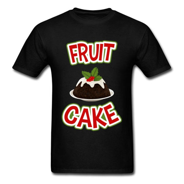 Lasting Charm Christmas Fruit Cake Sports T-shirt Gift Men Black Clothes T Shirt Letter Tshirts New - Viva Shirt