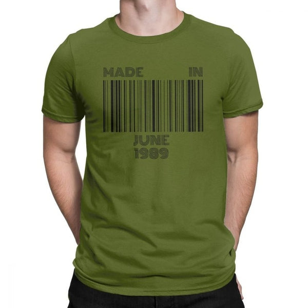 Made In June 1989 Born In June 30th Birthday T-Shirts Gift Men T Shirt Novelty Pure Cotton Short Sleeved Tees Summer Style Tops - Viva Shirt