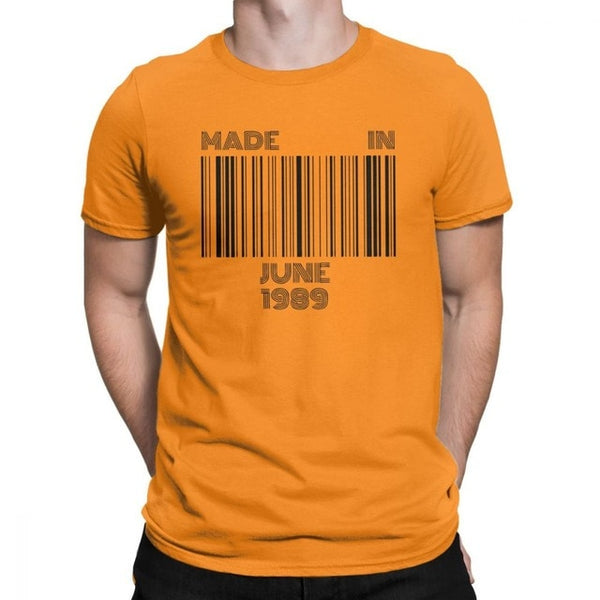 Made In June 1989 Born In June 30th Birthday T-Shirts Gift Men T Shirt Novelty Pure Cotton Short Sleeved Tees Summer Style Tops - Viva Shirt