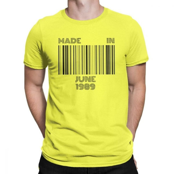 Made In June 1989 Born In June 30th Birthday T-Shirts Gift Men T Shirt Novelty Pure Cotton Short Sleeved Tees Summer Style Tops - Viva Shirt