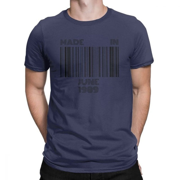 Made In June 1989 Born In June 30th Birthday T-Shirts Gift Men T Shirt Novelty Pure Cotton Short Sleeved Tees Summer Style Tops - Viva Shirt