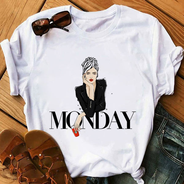 zh Women T Shirt Female Vogue White T-Shirts Harajuku Tee Shirt Summer Short Sleeve Tops Girl's Gift BUT FIRST COFFEE - Viva Shirt