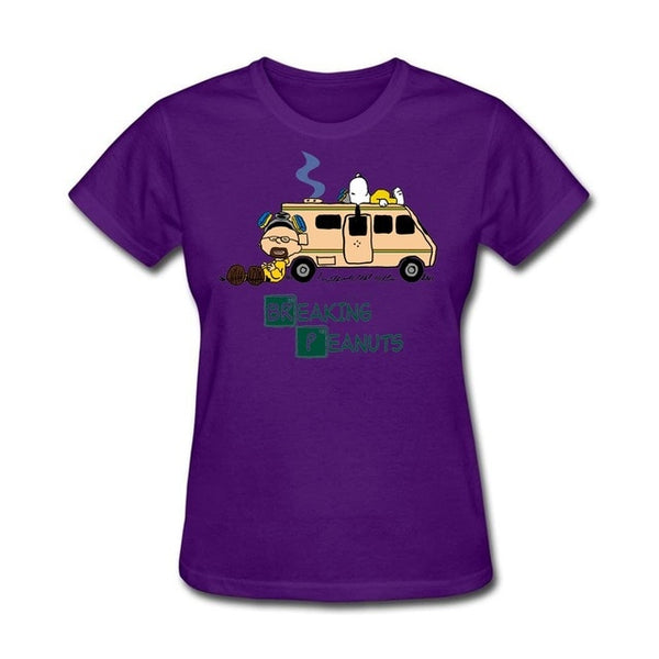 Mashup of Breaking Bad and Peanuts series Woman Hot t shirt Christian Female Gift tshirts Short-sleeve Tee Tops Website - Viva Shirt