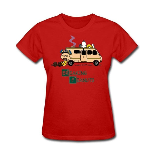 Mashup of Breaking Bad and Peanuts series Woman Hot t shirt Christian Female Gift tshirts Short-sleeve Tee Tops Website - Viva Shirt