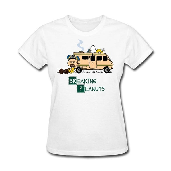 Mashup of Breaking Bad and Peanuts series Woman Hot t shirt Christian Female Gift tshirts Short-sleeve Tee Tops Website - Viva Shirt