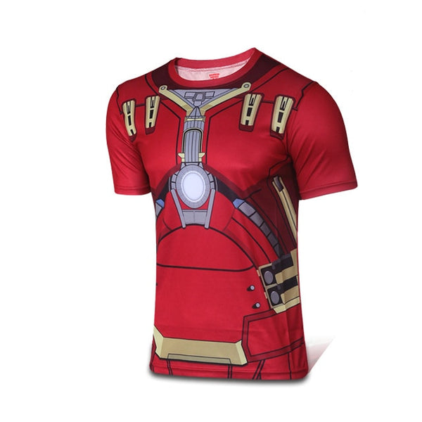 Christmas Gift Mens Fashion Slim T-shirt Shazam Cosplay 3D Printed Tee Male Casual Captain Tops - Viva Shirt