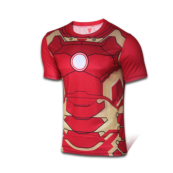 Christmas Gift Mens Fashion Slim T-shirt Shazam Cosplay 3D Printed Tee Male Casual Captain Tops - Viva Shirt