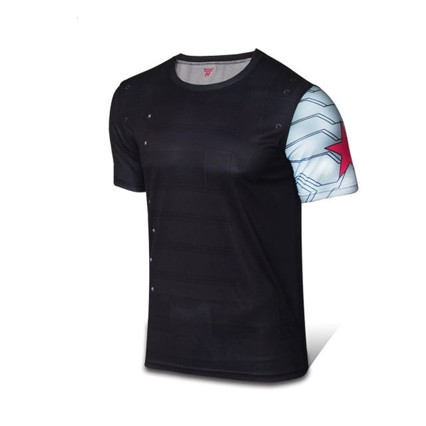 Christmas Gift Mens Fashion Slim T-shirt Shazam Cosplay 3D Printed Tee Male Casual Captain Tops - Viva Shirt