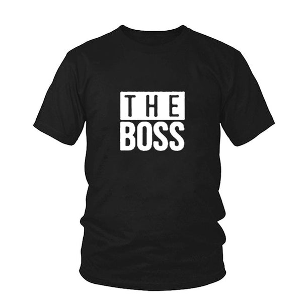 Matching Couple Shirts His And Her Couple T-Shirt Casual Funny Wedding T Shirts The Boss Real Boss T Shirt Anniversary Gift - Viva Shirt
