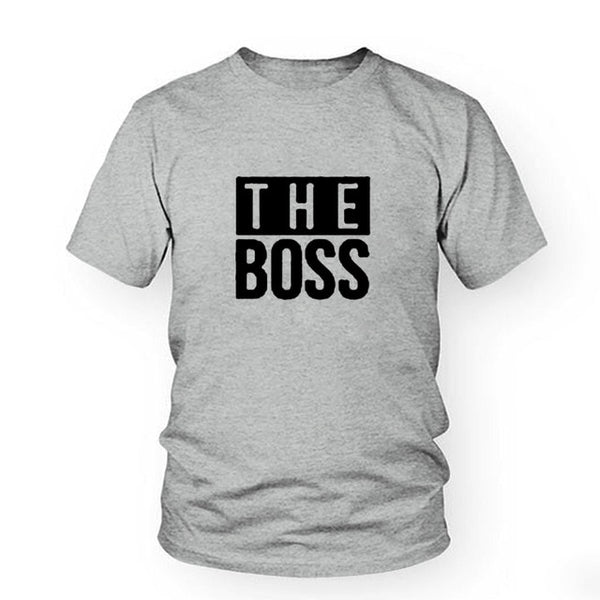 Matching Couple Shirts His And Her Couple T-Shirt Casual Funny Wedding T Shirts The Boss Real Boss T Shirt Anniversary Gift - Viva Shirt