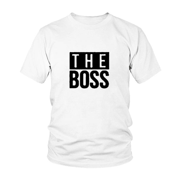 Matching Couple Shirts His And Her Couple T-Shirt Casual Funny Wedding T Shirts The Boss Real Boss T Shirt Anniversary Gift - Viva Shirt