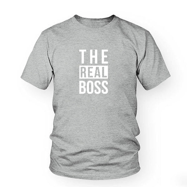 Matching Couple Shirts His And Her Couple T-Shirt Casual Funny Wedding T Shirts The Boss Real Boss T Shirt Anniversary Gift - Viva Shirt