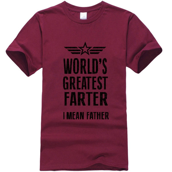 2018 New Summer Mens T Shirts Worlds Greatest Farter Funny Fathers Day Tshirt New Dad Gift Tee Humor Tee Shirt Summer Tops - Viva Shirt