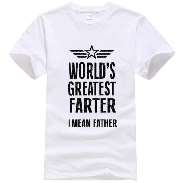 2018 New Summer Mens T Shirts Worlds Greatest Farter Funny Fathers Day Tshirt New Dad Gift Tee Humor Tee Shirt Summer Tops - Viva Shirt