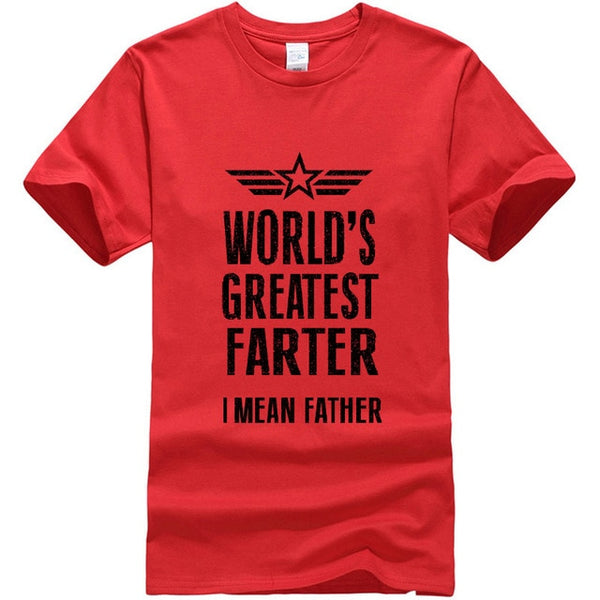 2018 New Summer Mens T Shirts Worlds Greatest Farter Funny Fathers Day Tshirt New Dad Gift Tee Humor Tee Shirt Summer Tops - Viva Shirt