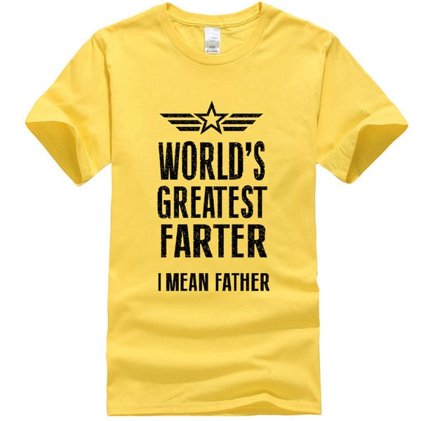 2018 New Summer Mens T Shirts Worlds Greatest Farter Funny Fathers Day Tshirt New Dad Gift Tee Humor Tee Shirt Summer Tops - Viva Shirt