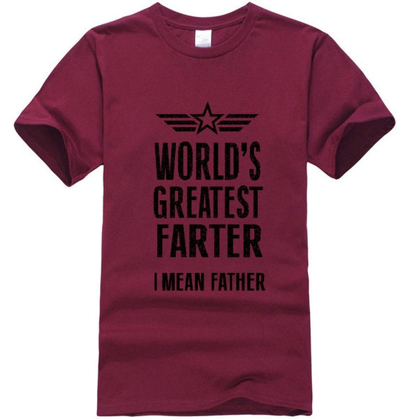 2018 New Summer Mens T Shirts Worlds Greatest Farter Funny Fathers Day Tshirt New Dad Gift Tee Humor Tee Shirt Summer Tops - Viva Shirt