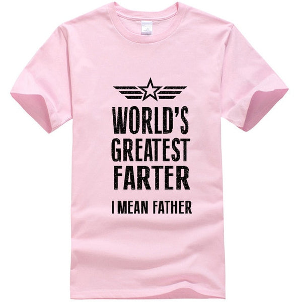 2018 New Summer Mens T Shirts Worlds Greatest Farter Funny Fathers Day Tshirt New Dad Gift Tee Humor Tee Shirt Summer Tops - Viva Shirt