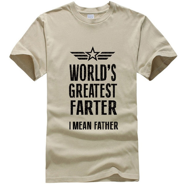 2018 New Summer Mens T Shirts Worlds Greatest Farter Funny Fathers Day Tshirt New Dad Gift Tee Humor Tee Shirt Summer Tops - Viva Shirt