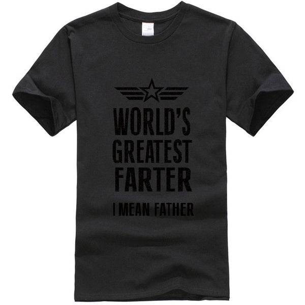 2018 New Summer Mens T Shirts Worlds Greatest Farter Funny Fathers Day Tshirt New Dad Gift Tee Humor Tee Shirt Summer Tops - Viva Shirt