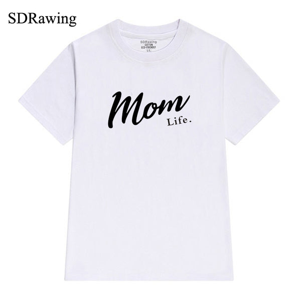 Mom Life Shirt Mothers Day Gift Womens T Shirt Mom Life Tee Graphic Tees summer casual Female Tops drop ship - Viva Shirt
