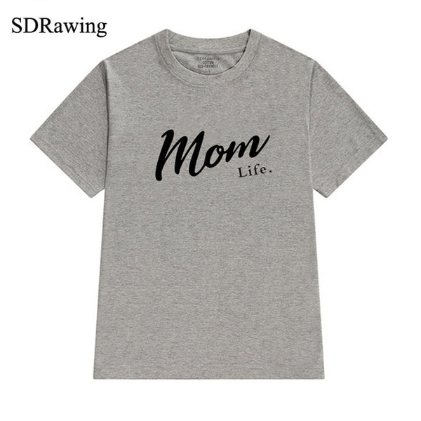 Mom Life Shirt Mothers Day Gift Womens T Shirt Mom Life Tee Graphic Tees summer casual Female Tops drop ship - Viva Shirt