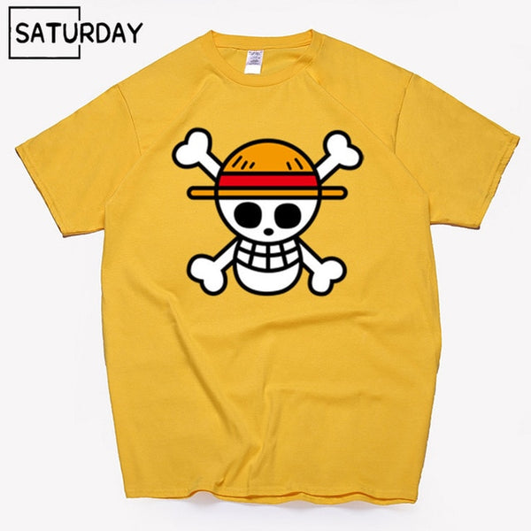 Men's One Piece Luffy Harajuku Funny Cotton T Shirts Unisex Summer Cotton Workout Tshirts Anime Tops Boyfriend Gift - Viva Shirt
